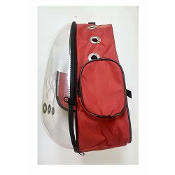 Bacco Milano Astronaut prenosivi ruksak za ljubimce 30x28x40cm crveni