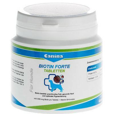 CANINA Biotin Forte, tablete za sjajnu dlaku pasa 100 g