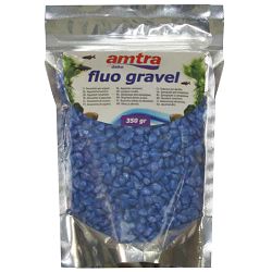 Croci Fluo gravel podloga za akvarij plava 350g