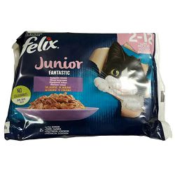 Felix Junior Fantastic mix piletina i riba za mačke 4x85g