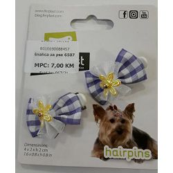 Ferplast Hairpins šnalice za psa plavo bijele boje