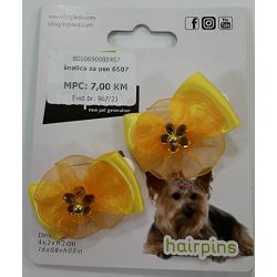 Ferplast Hairpins šnalice za psa žute boje