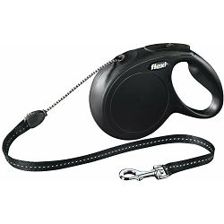 Flexi Classic Cord povodac za pse 8m M crni