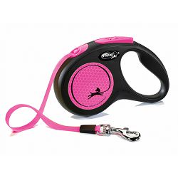 Flexi Neon povodac za psa S traka 5m pink