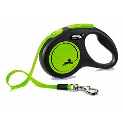 Flexi Neon S povodac za pse traka 5m zelena