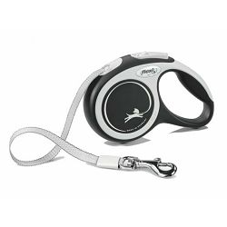 Flexi New Comfort povodac za pse do 60kg tape 5m L crni