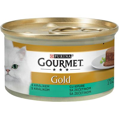 Gourmet Gold Mousse pašteta za mačke sa komadima zečetine 85 g