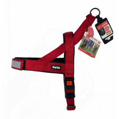 Karlie prsnik za psa 42-53cm x 25mm crveni S/M