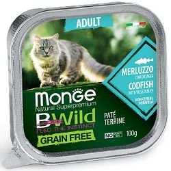 Monge BWild Adult grain free Paté bakalar sa povrćem hrana za mačke 100g