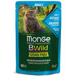 Monge BWild Sterilised grain free inćuni sa povrćem hrana za mačke 85g