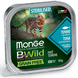 Monge BWild Sterilised grain free Paté tuna sa povrćem hrana za sterilisane mačke 100g