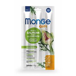 Monge Gift Hairball Salmon 3 štapića losos poslastica za mačke 15g