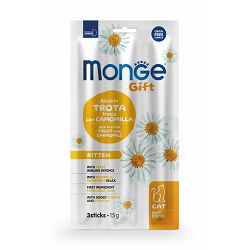 Monge Gift Kitten Trout 3 štapića pastrmka poslastica za mačiće 15g