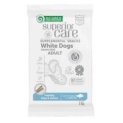 Nature's Protection Adult White Dogs Healthy Hips & Joints White Fish / bijela riba poslastica za bijele pse 110g