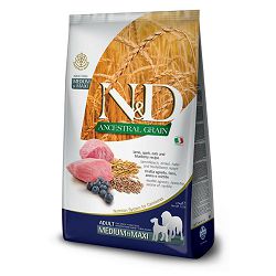 N&D Adult Medium & Maxi Ancestral Grain / janjetina i borovnica hrana za pse 2,5kg