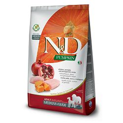 N&D Adult Medium & Maxi Pumpkin / piletina i bundeva hrana za pse 2,5kg