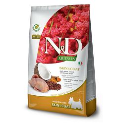 N&D Adult Mini Quinoa Skin & Coat / prepelica hrana za pse 800g