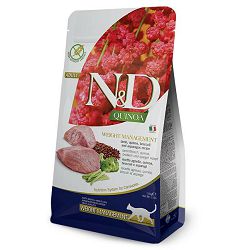 N&D Adult Quinoa Weight Management / janjetina, kvinoa, brokula i šparoge hrana za mačke 1,5kg