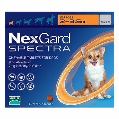Nexgard Spectra XS // za pse 2-3,5kg // protiv unutrašnjih i vanjskih parazita