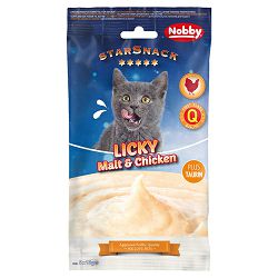 Nobby StarSnack Licky Malt & Chicken piletina poslatica za mačke 75g