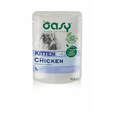 OASY Pouch / Kitten PILETINA hrana za mačiće 85g