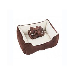Pawise ležaljka sa dekom za psa 56x43x18cm smeđa