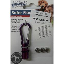 Pawise Safer Flasher za ogrlicu psa ljubičasti