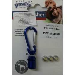 Pawise Safer Flasher za ogrlicu psa plavi