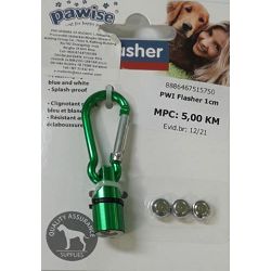 Pawise Safer Flasher za ogrlicu psa zeleni