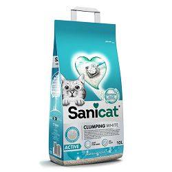 Sanicat Active grudvajući pijesak za mačke 10 lit bijeli