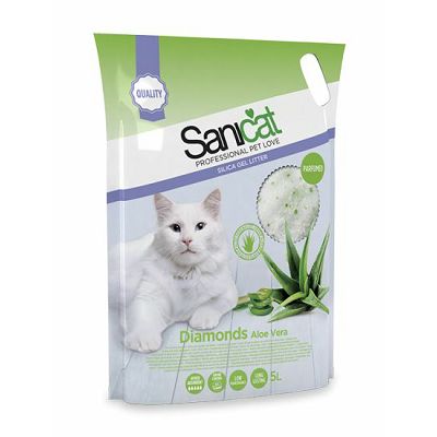 Sanicat Diamonds Aloe Vera pijesak za mačke 5 L