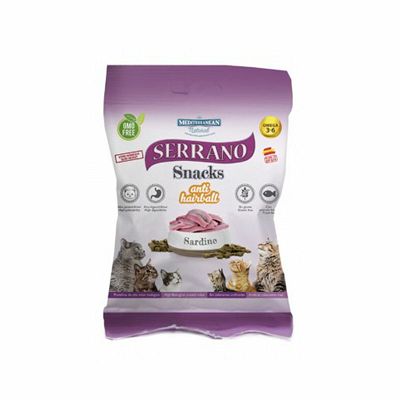 Serrano Snacks Anti Hairball sardine poslastica za mačke 50g