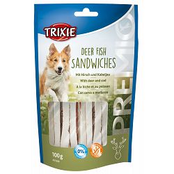 Trixie Deer Fish Sandwiches poslastica za pse divljač i bakalar 100g