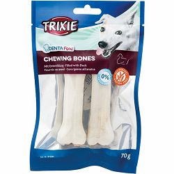 Trixie Denta Fun Chewing Bones kost punjena patkom poslastica za pse 10cm 2kom