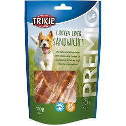 Trixie Premio Chicken Liver Sandwiches pileća jetra poslastica za pse 100g