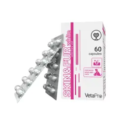 VetaPro Skin & Fur White dodaci prehrani za pse i mačke sa bijelom dlakom - 60 kapsula