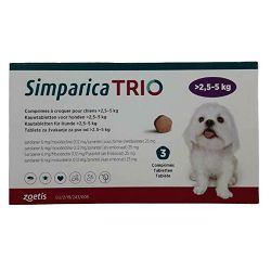 Zoetis Simparica Trio za pse težine 2,5-5kg / 1 tableta 