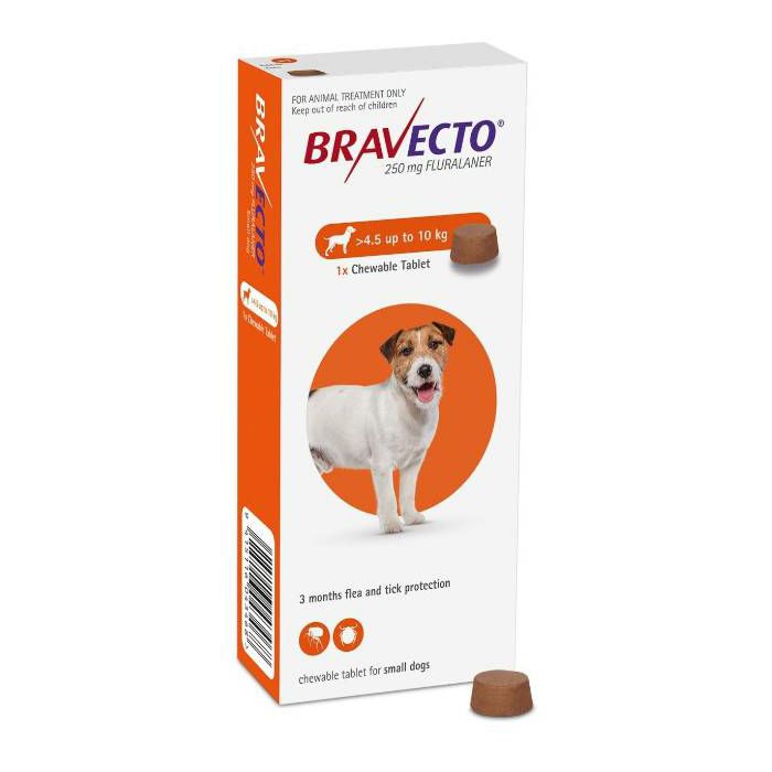 Bravecto zaštita za pse težine 4,5-10kg - 1 poslastica za žvakanje