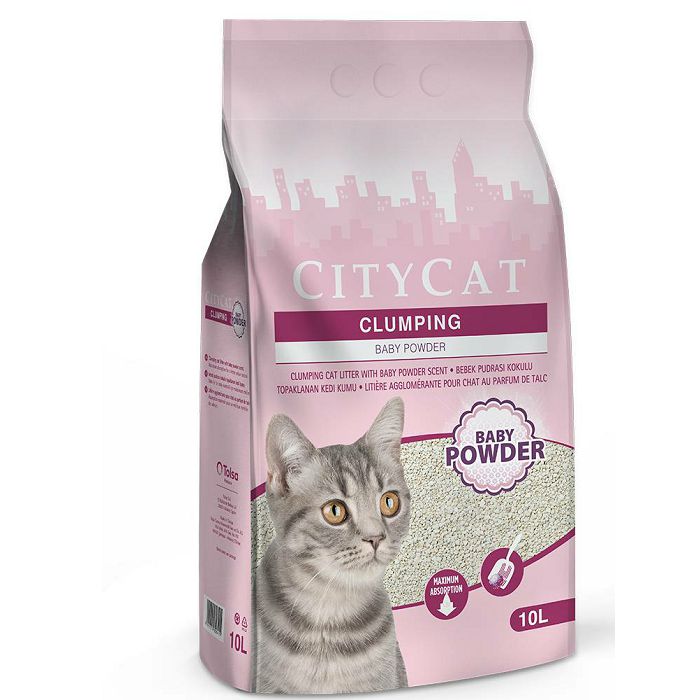 City Cat Clumping Baby Powder pijesak za mačke 10 lit