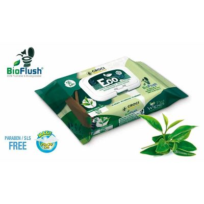 Croci Eco biorazgradive vlažne maramice zeleni čaj