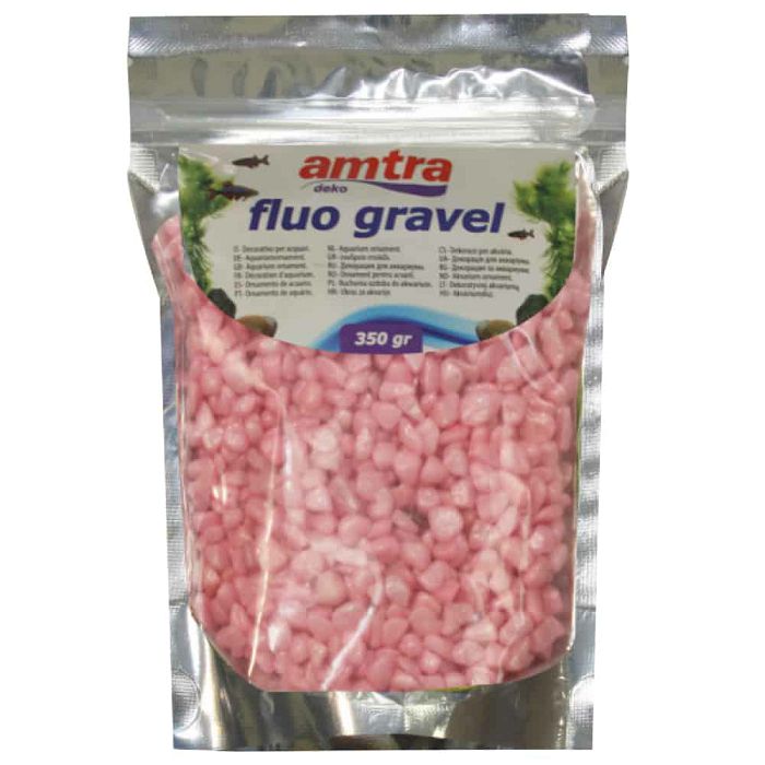 Croci Fluo gravel podloga za akvarij pink 350g