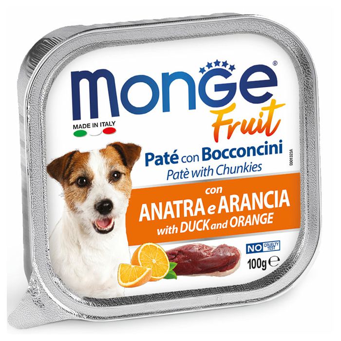 Monge Fruit Paté Duck patka sa narandžom hrana za pse 100g