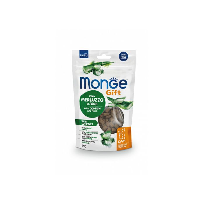 Monge Gift Skin Support s bakalarom i aloe verom poslastica za mačke 60g