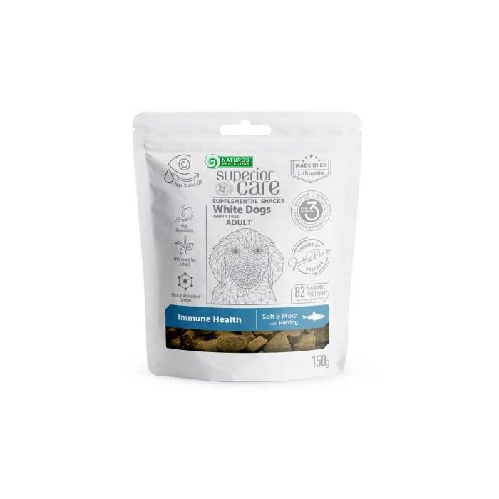 Nature's Protection Adult White Dogs Immune Health Herring / riba poslastica za bijele pse 150g