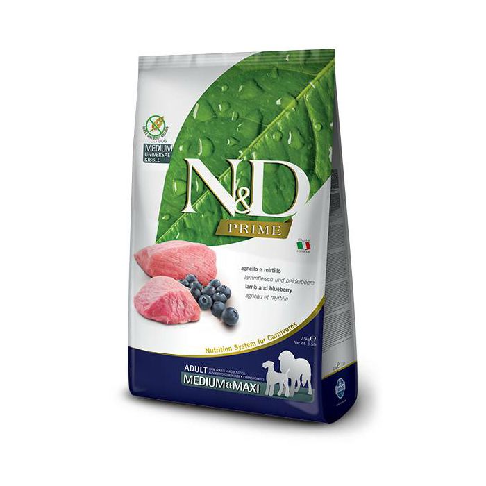 N&D Adult Medium & Maxi Prime / janjetina hrana za pse 2,5kg
