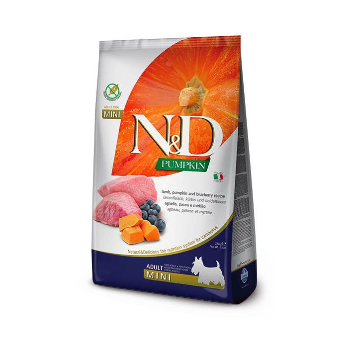 N&D Adult Mini Pumpkin / janjetina i bundeva hrana za pse 800g