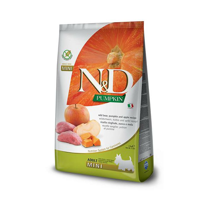 N&D Adult Mini Pumpkin / bundeva, vepar, jabuka hrana za pse 2,5kg