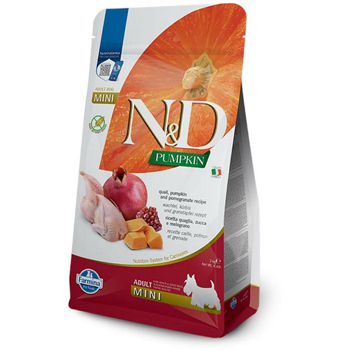 N&D Adult Mini Pumpkin / prepelica i bundeva hrana za pse 2kg