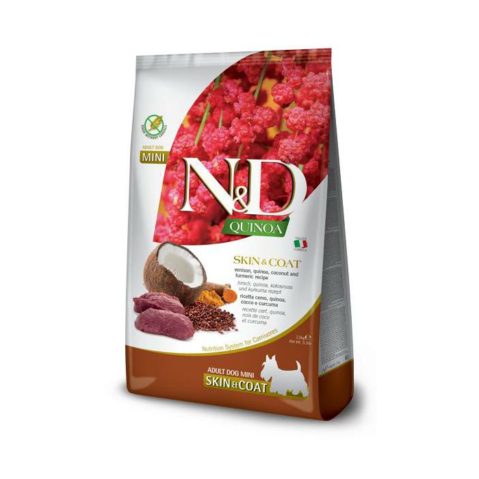 N&D Adult Mini Quinoa Skin & Coat / srnetina i kokos hrana za pse 800g