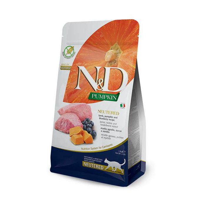 N&D Adult Pumpkin / janjetina, bundeva i borovnica hrana za sterilisane mačke 5kg